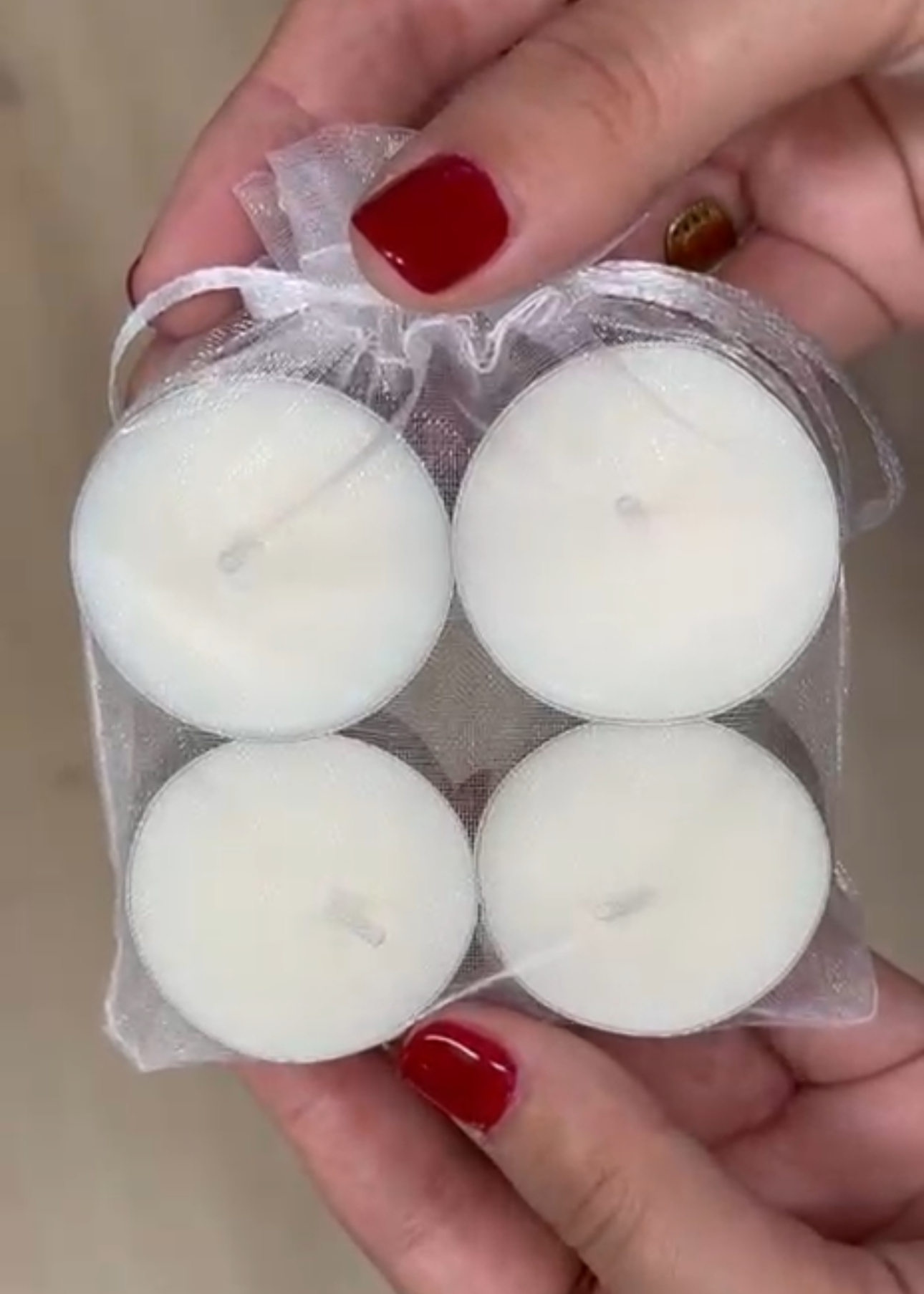 VELAS DE TÉ SIN AROMA