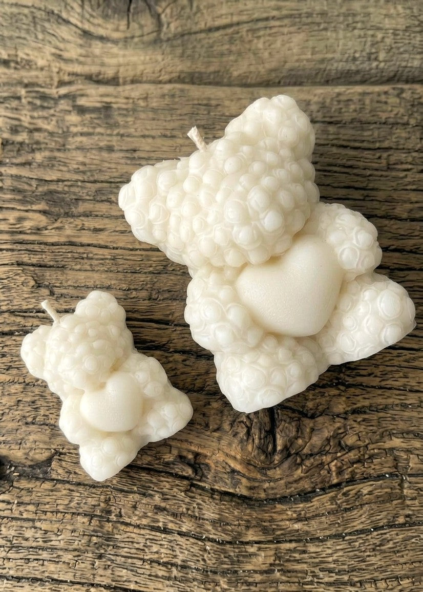 Pack Velas Ositos | Vela decorativa | Cera de soja | Artesanal | Para regalo original y decorar el hogar | Visión des de arriba | Dulfuret