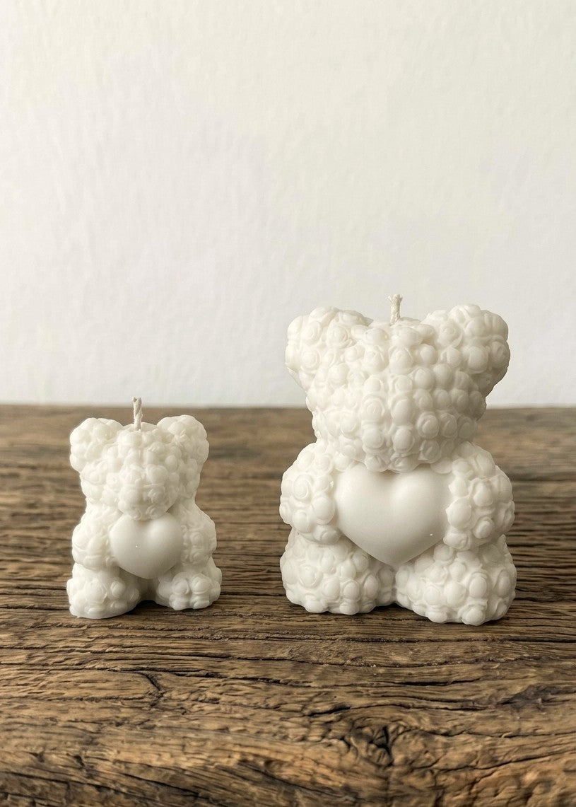 Pack Velas Ositos | Vela decorativa | Cera de soja | Artesanal | Para regalo especial y decorar el hogar | Visión frontal | Dulfuret