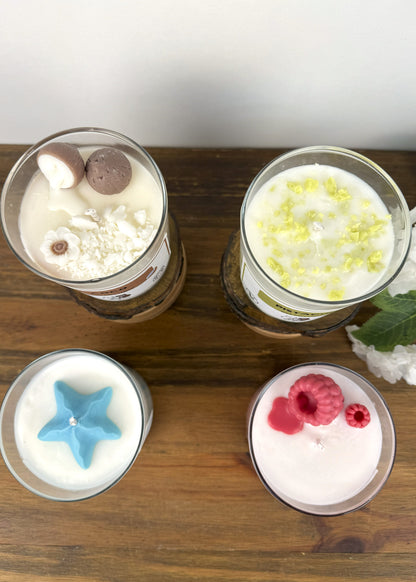 Pack Velas Verano Artesanales y de cera de soja Vista des de arriba Dulfuret 