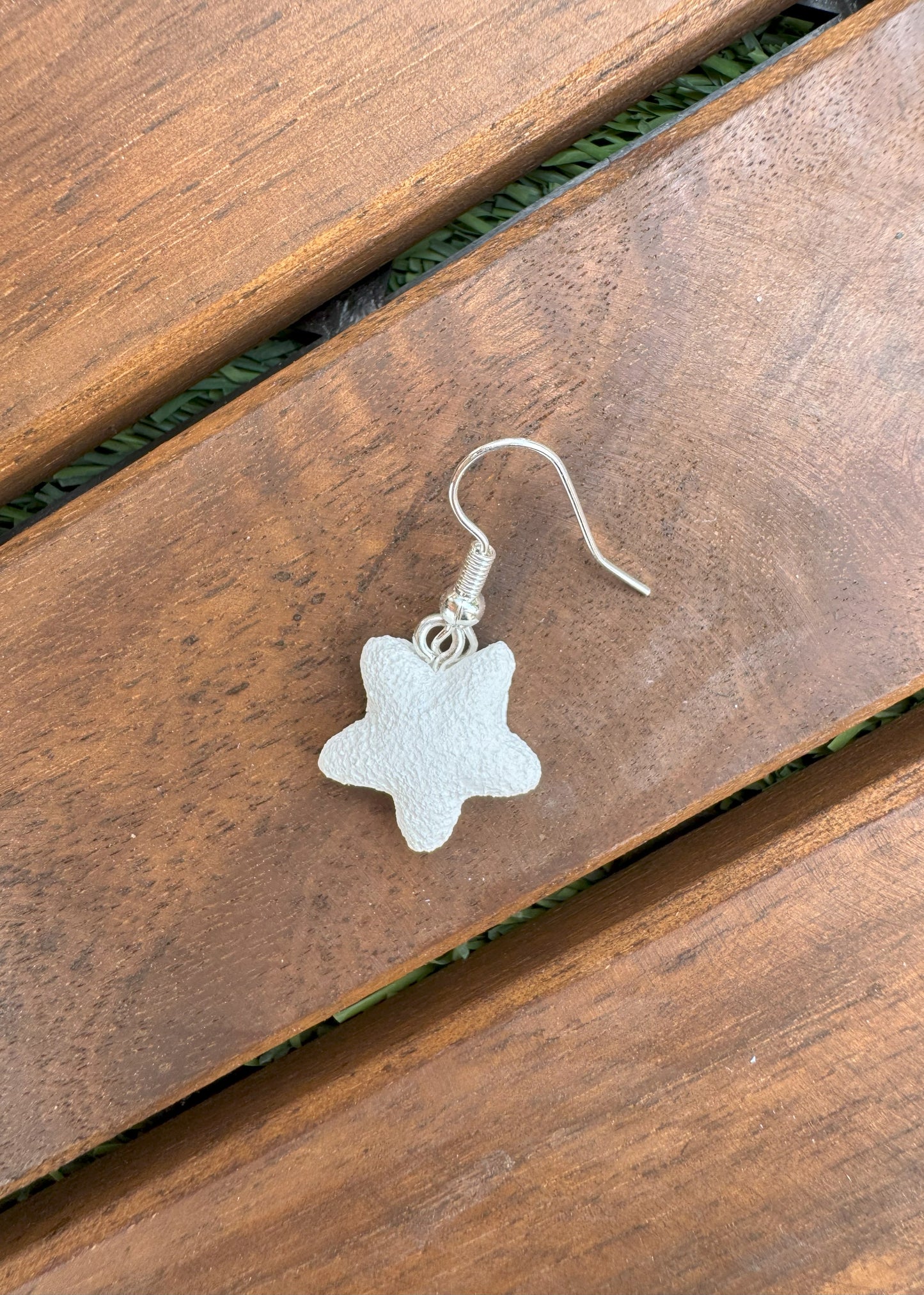 Pendientes Estrella color blanco vista frontal | Pendientes Estrella | Dulfuret