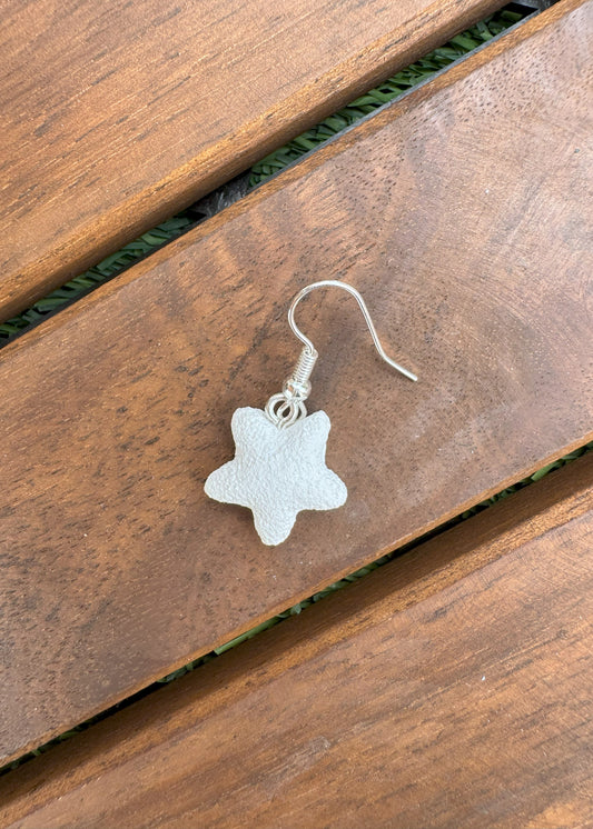 Pendientes Estrella color blanco vista frontal | Pendientes Estrella | Dulfuret
