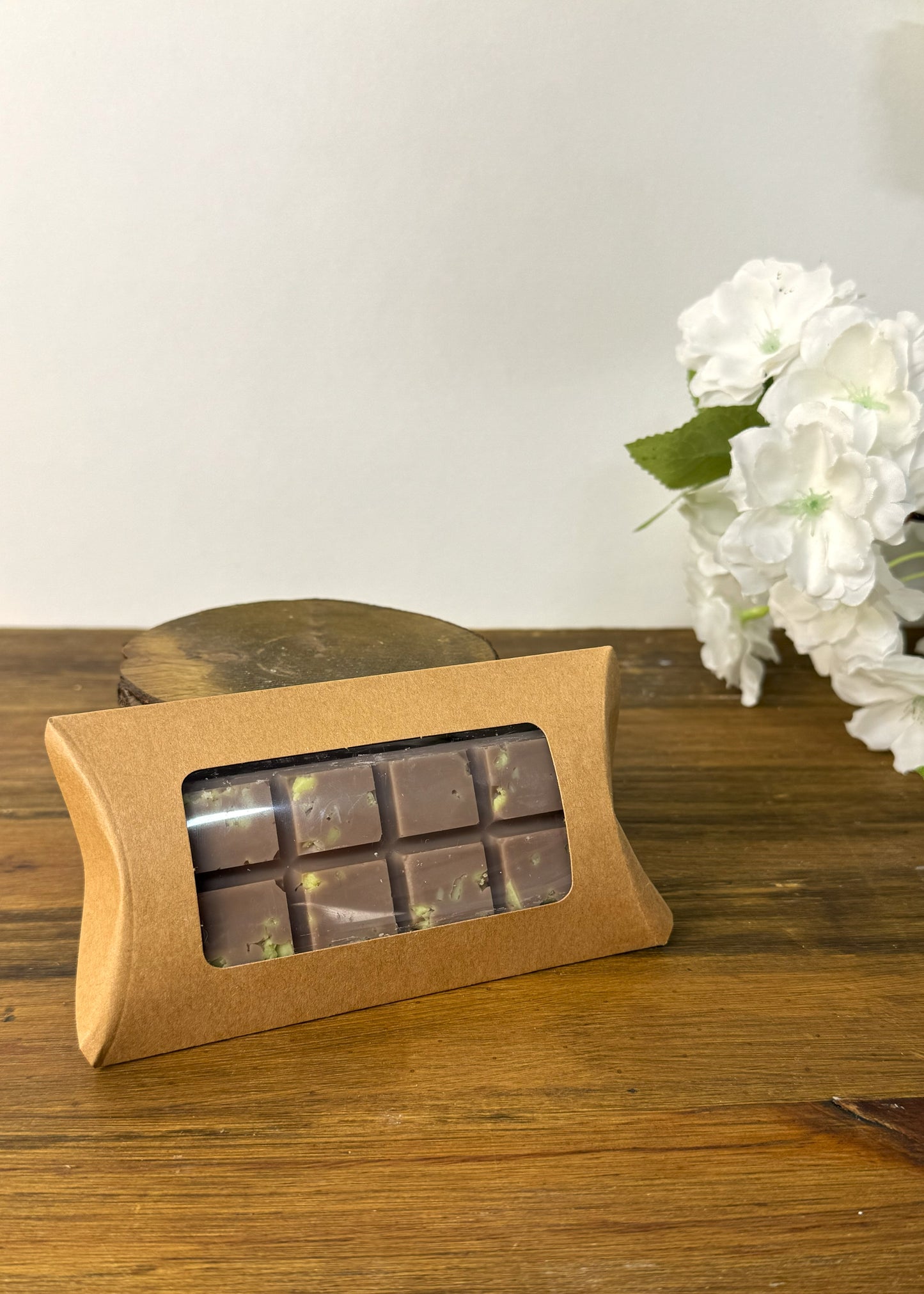 Tableta Wax Melt Chocolate de Dubai Vista Frontal Dulfuret