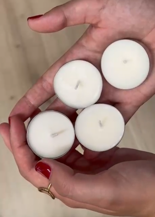 Velas de té sin aroma para quemador y wax melts Dulfuret