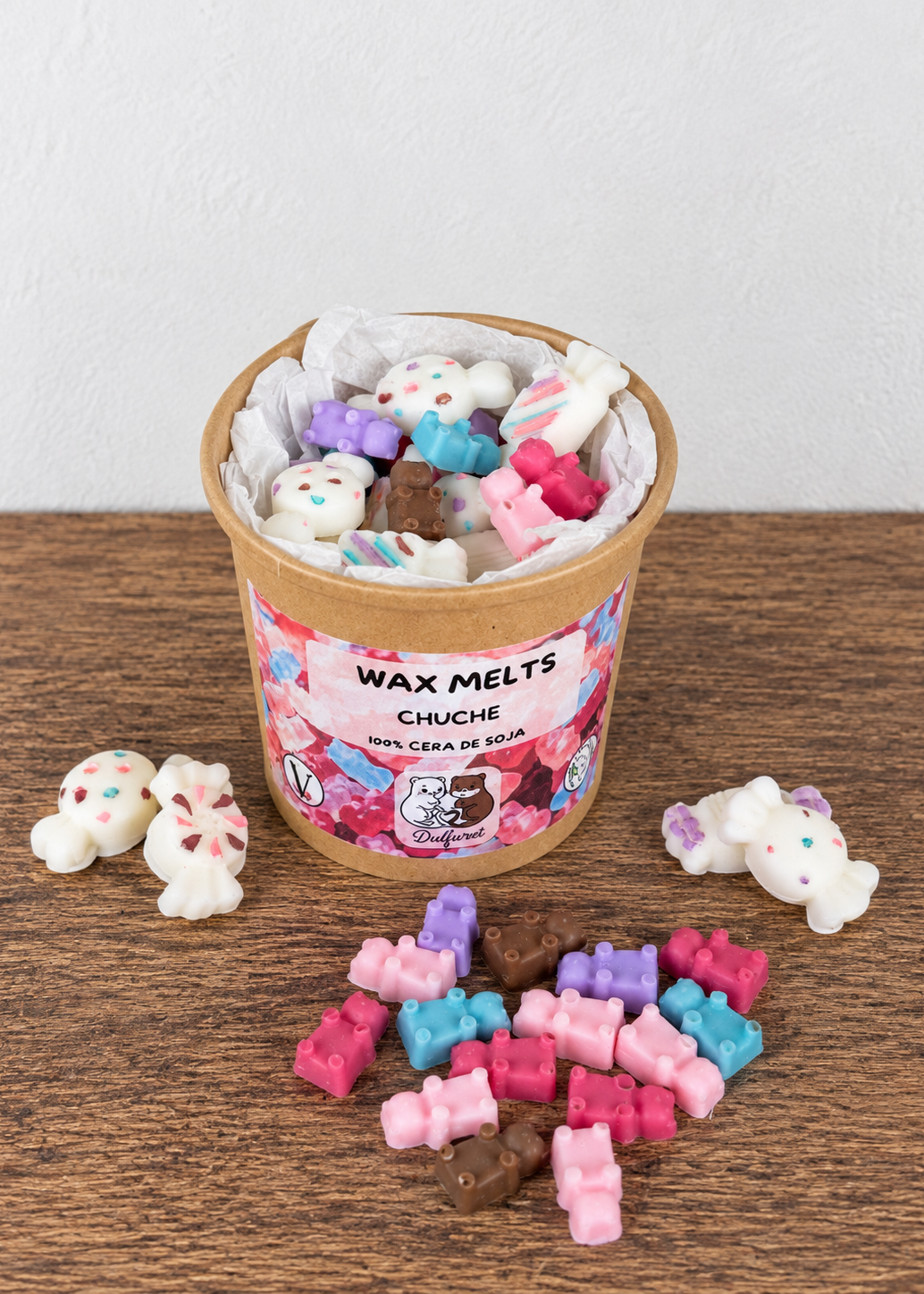 Wax melt ambientador de chuche para quemador y difusor vision des de arriba con tapa abierta Colección otoño halloween Dulfuret
