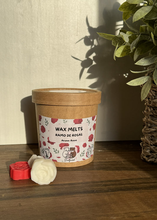 Wax melt ramo de rosas vision frontal | Wax Melt ramo de rosas | Dulfuret