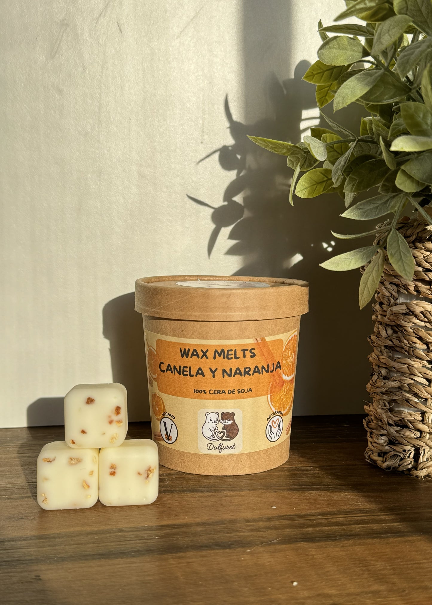 Wax melt canela y naranja vision frontal | Wax Melt canela y naranja | Dulfuret