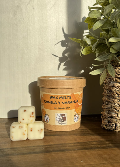 Wax melt canela y naranja vision frontal | Wax Melt canela y naranja | Dulfuret